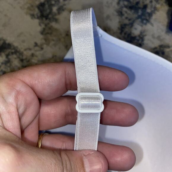 Strm Line Intimates Lot Of 2 Wireless Bras Size 34B White & Blue Silky - Picture 5 of 12